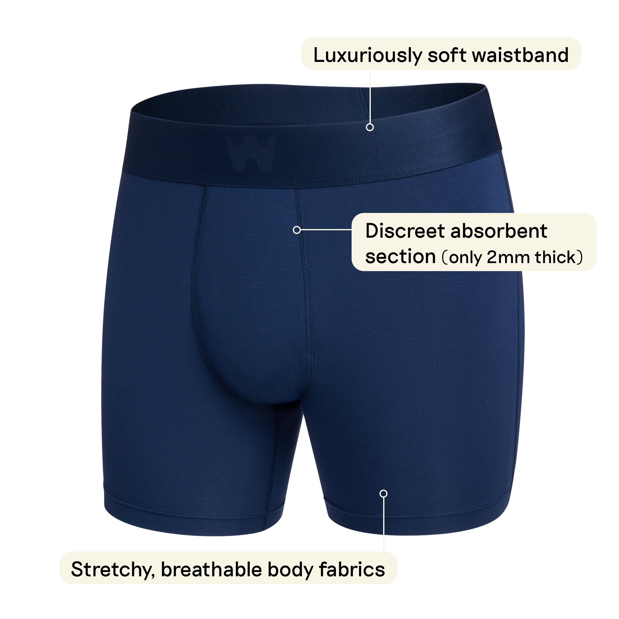 Style: Boxer Brief, Color: Navy Blue