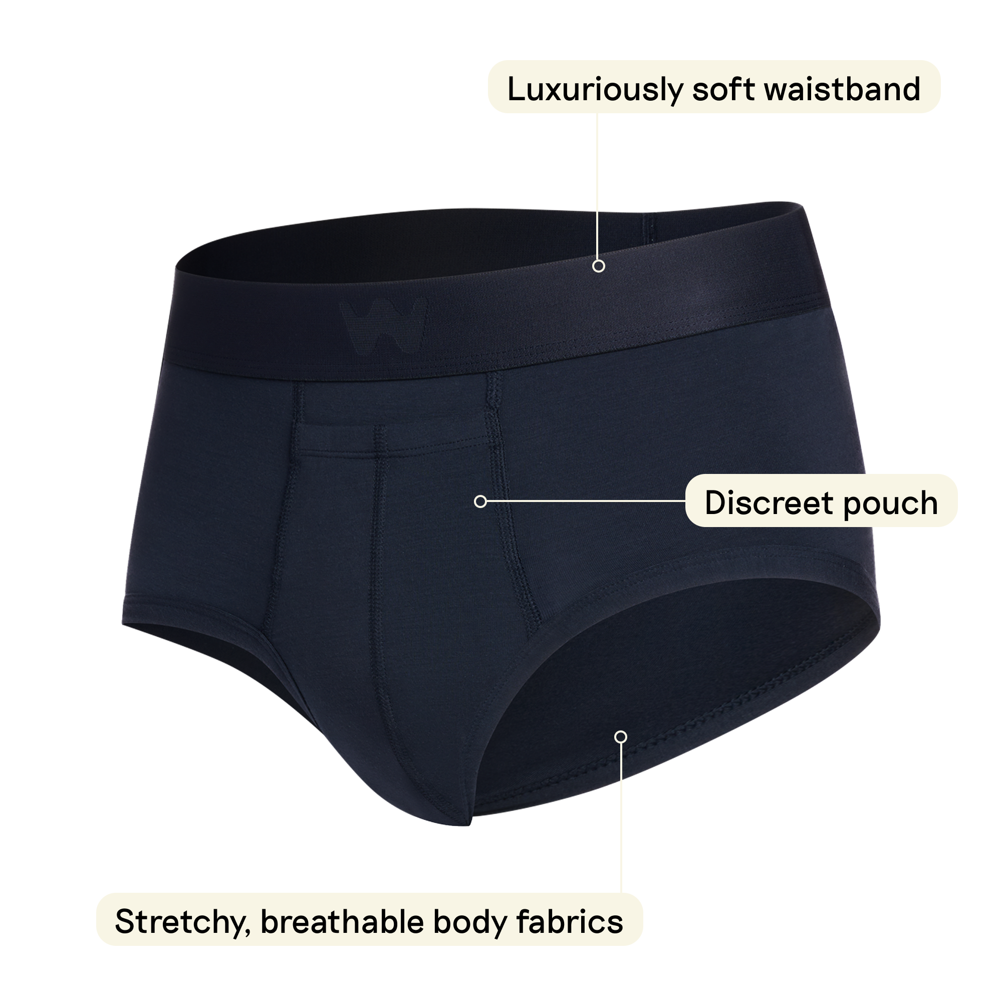 Style:Brief, Color: Black